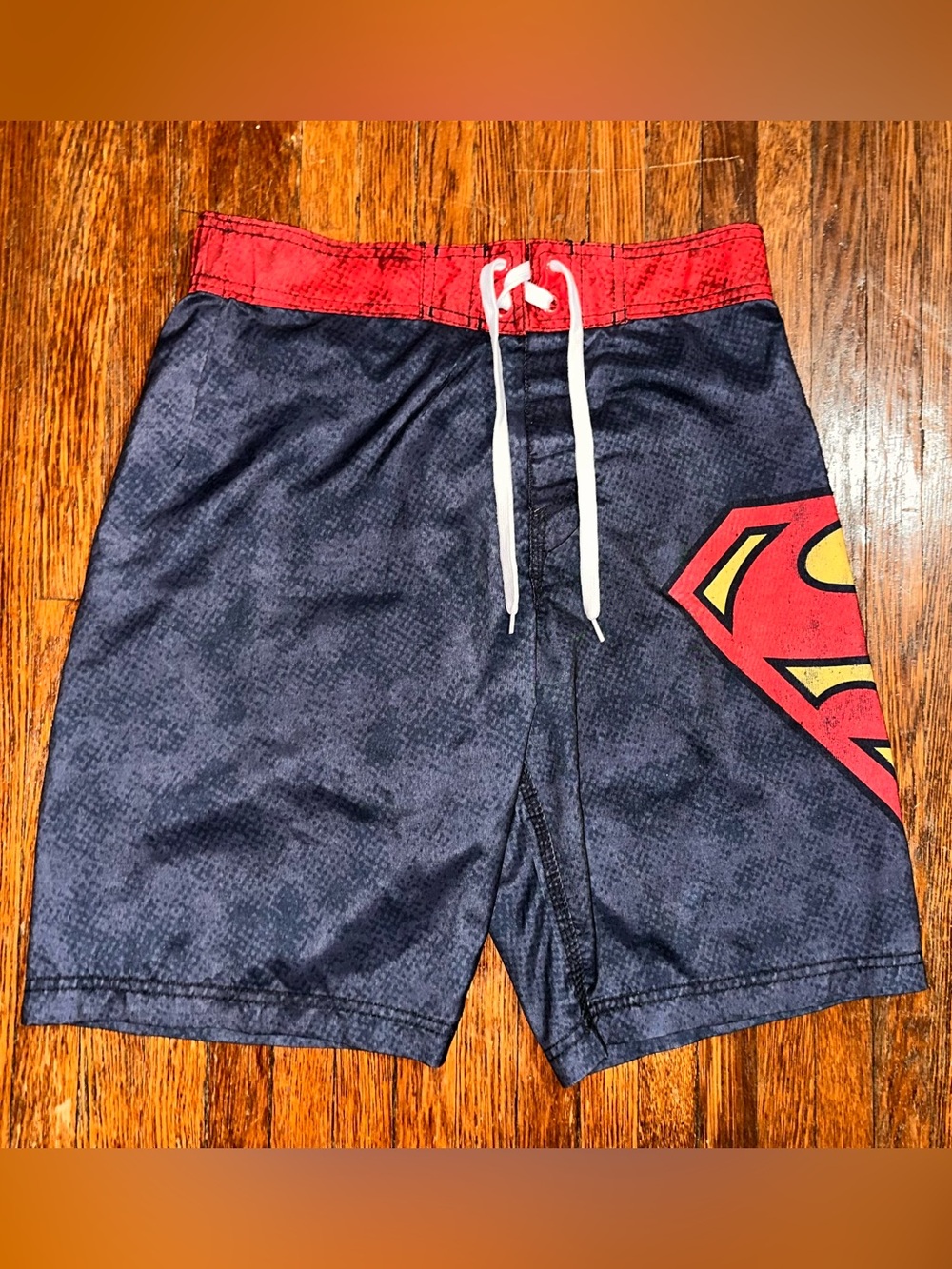 Men’s Small Superman Superhero Navy DC Comics Swim Shorts